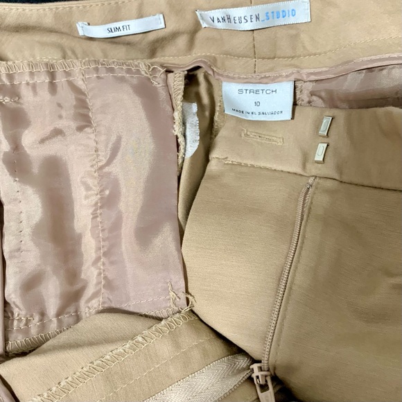🐪Camel Colored Slim Fit Stretch Ankle Slacks size 10 - Picture 6 of 7